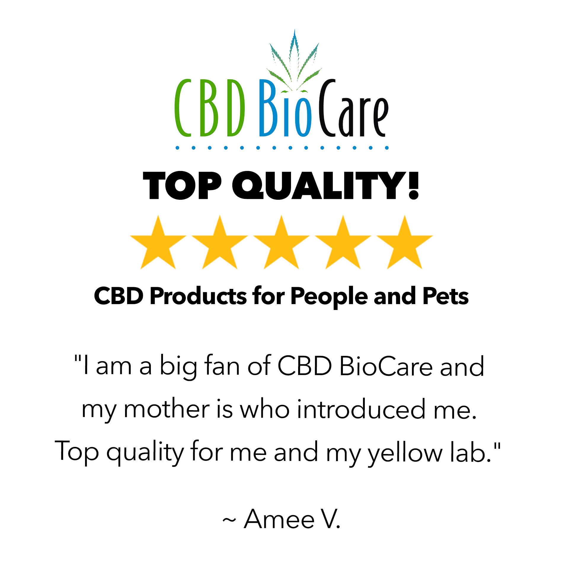 5-star review: Top Quality — CBD Products for People and Pets